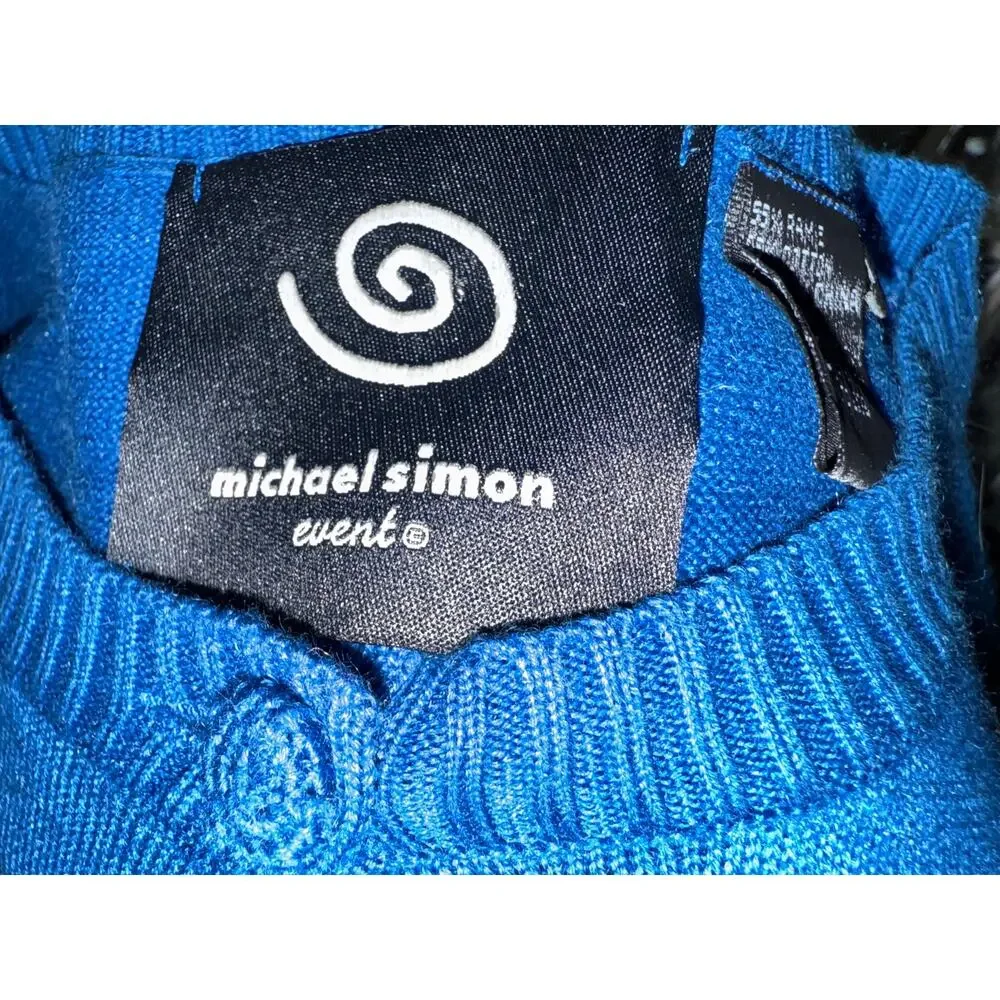 Michael Simon Event - Vintage Football Silk Blend Sweater - size Large - OG